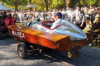 Insólita mescla de carro de corridas com lancha, a Marea Alfa Romeo