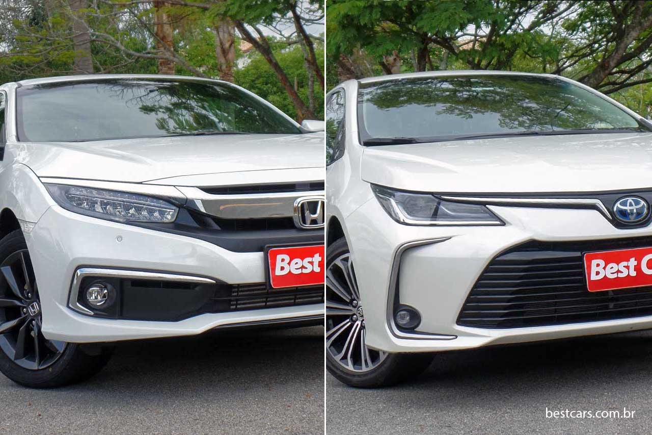 Corolla ou Civic: qual escolher? Comparativo mostra o que cada um oferece