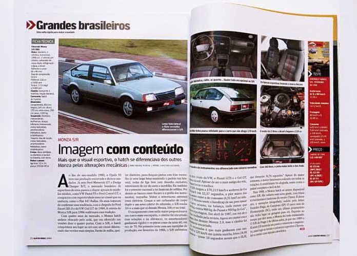 Chevrolet Monza Classic Hatch E S R Em Quatro Revistas Auto