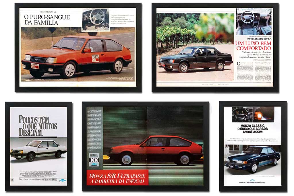 Chevrolet Monza: quadros com S/R, Classic, 500 EF e outros