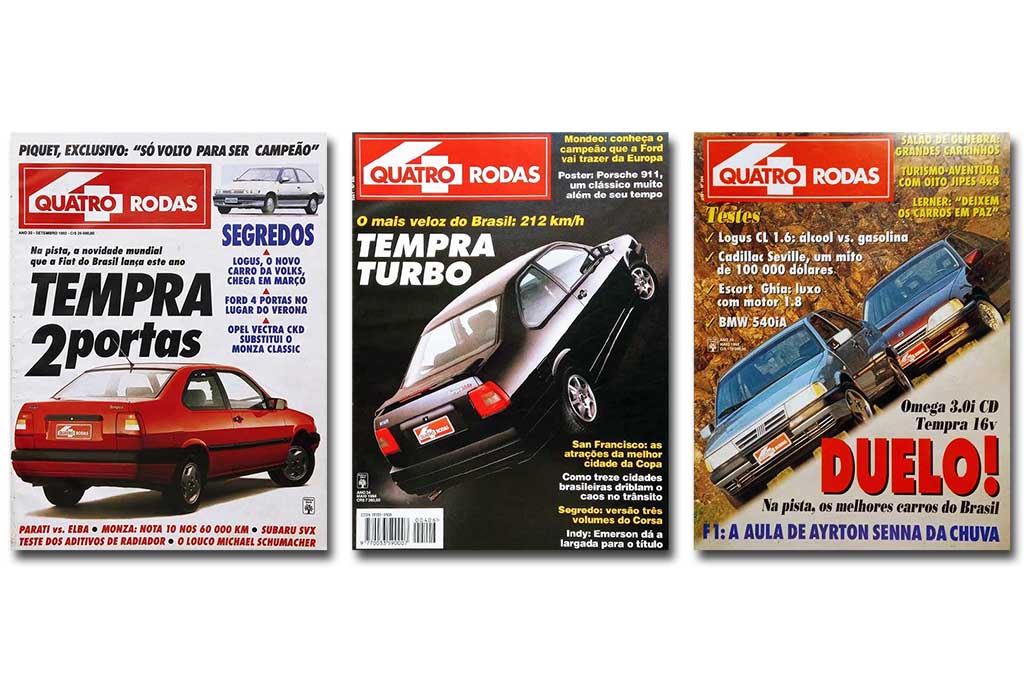 Tempra: revistas com várias versões de um grande Fiat