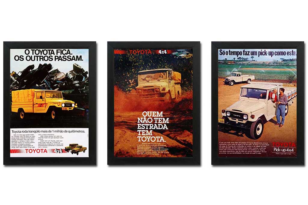 Toyota Bandeirante: quadros com propagandas antigas do 4×4