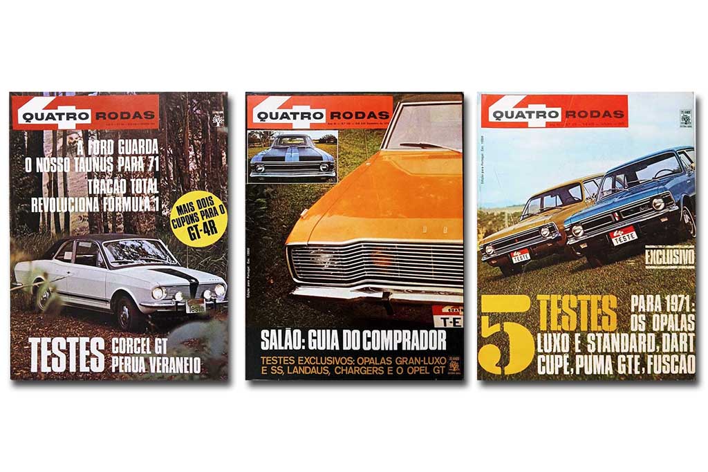 Quatro Rodas de 1968 a 1970: Charger R/T, Opala, Corcel GT e mais
