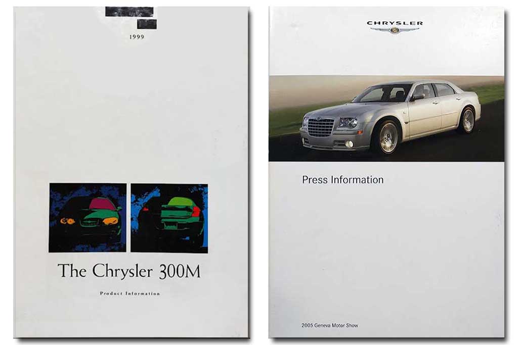Chrysler: catálogos de imprensa dos potentes 300 M e 300 C