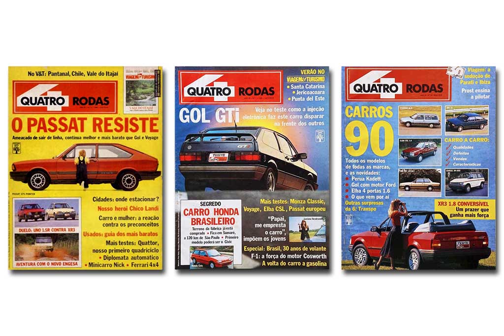 Quatro Rodas de 1985 a 1989: Gol GTI, XR3, Kadett GS e mais