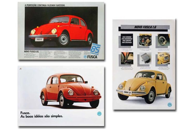 VW Fusca: modelos 1984, 1985 e “Itamar” 1994 em catálogos