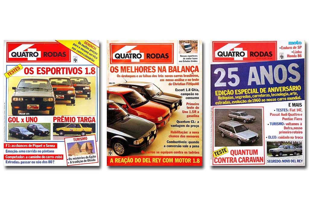 Quatro Rodas de 1985 a 1989: Gol GTi, Escort XR3, Kadett GS e mais