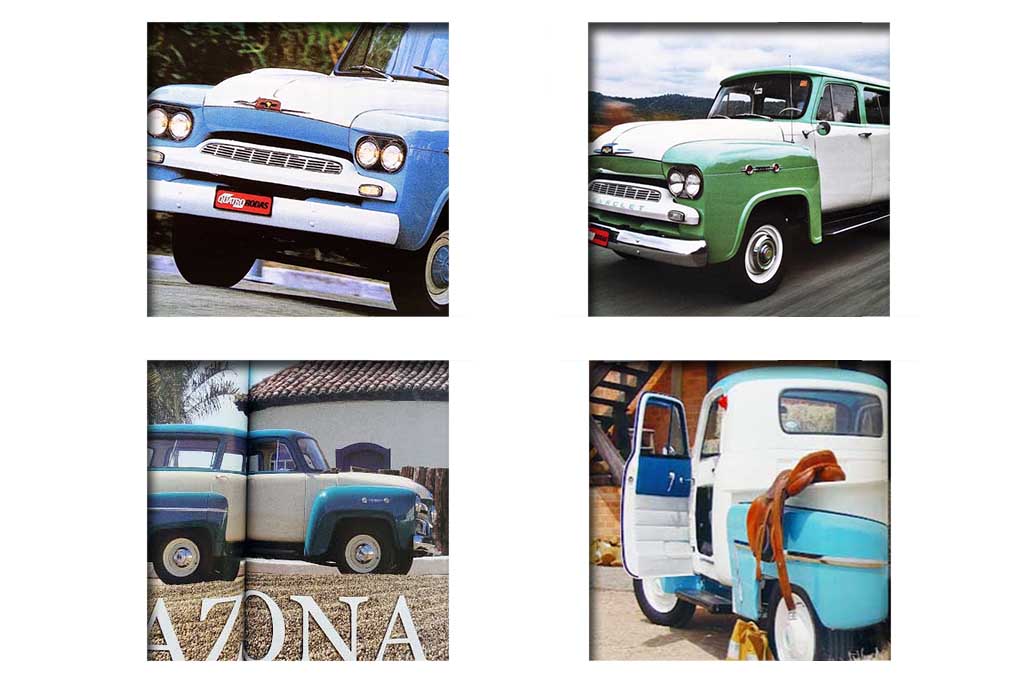 Chevrolet 3100: revistas com picape e perua da linha Brasil