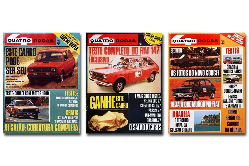 Fiat 147: testes dos anos 70 e 80 na capa de 15 revistas