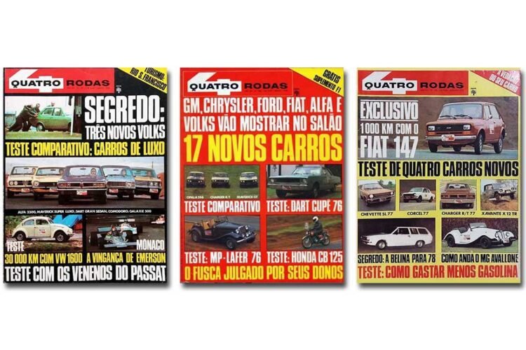 Quatro Rodas de 1975 a 1979: Opala, Landau, Dodge, 147 e mais