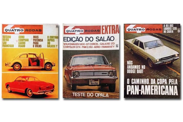 Quatro Rodas de 1965 a 1969: Galaxie, Opala, Dart, Fusca e mais