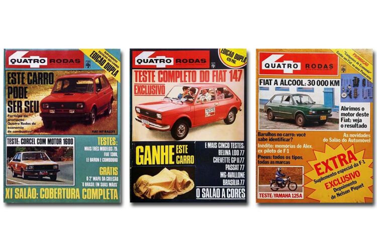 Fiat 147: testes dos anos 70 e 80 nas capas de revistas