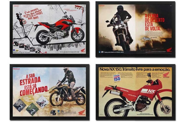 Honda: quadros com NX, Bros, Sahara, XRE e Africa Twin
